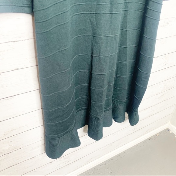 Lane Bryant Green Knit Ribbed Sheath Work Wedding Guest Dress Size 26/28 - Picture 3 of 10